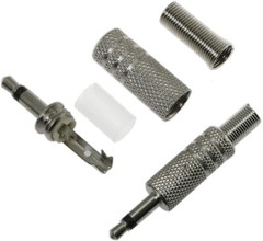 10 Pcs 3.5mm 1/8″ Mono Male Audio TR Plated Jack Plug Adapter Connector N493