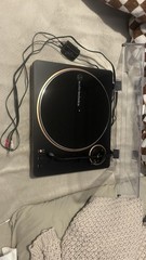 Audio-Technica Black Gold Belt Drive Record Player Turntable 33RPM 45RPM RCA