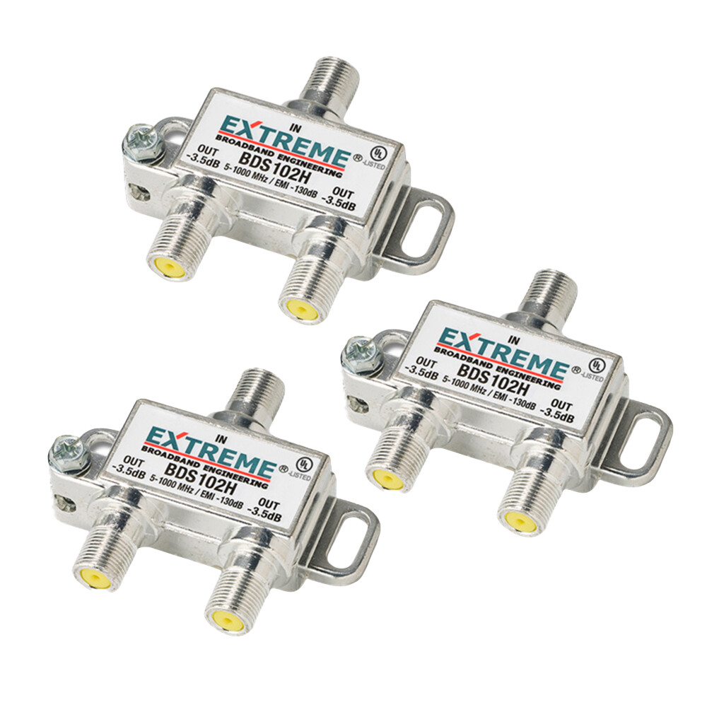 2 Way Extreme/Amphenol 1Ghz High Performance Coaxial Cable Splitter BDS102H 3