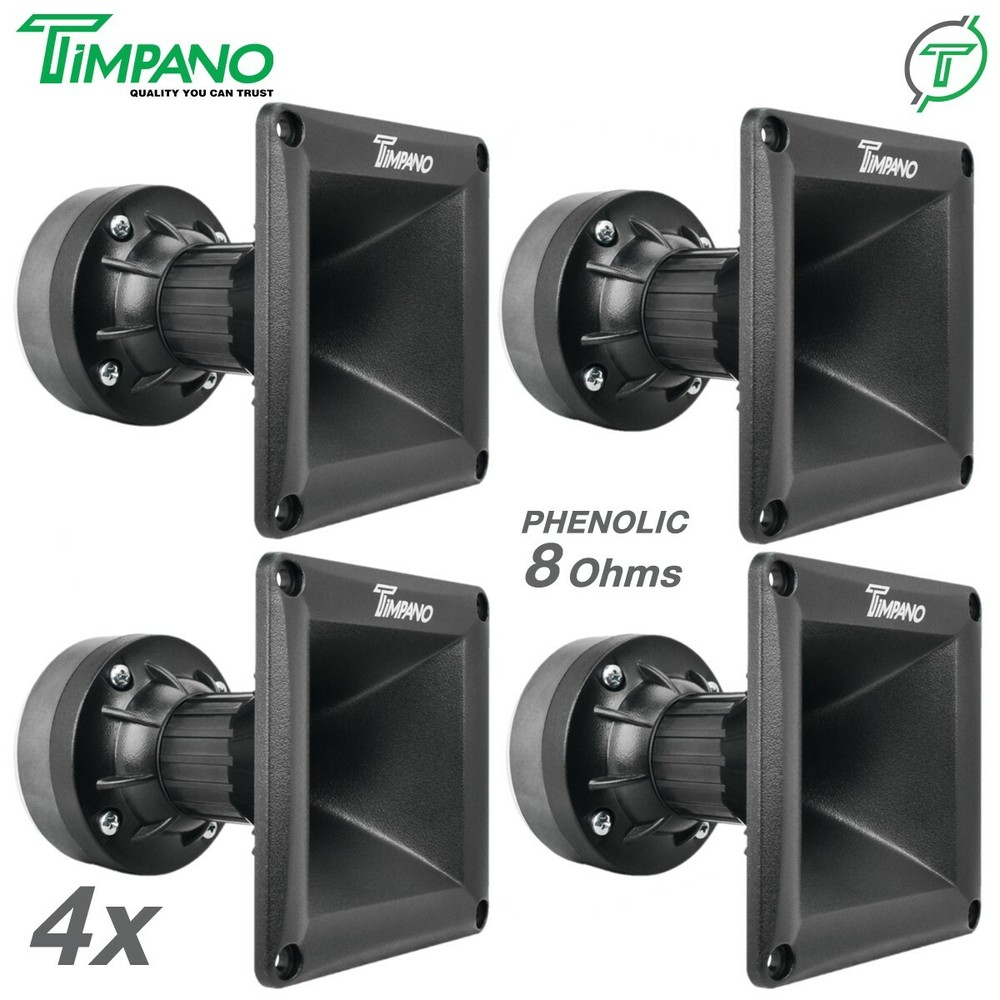 4x Timpano TPT-DH175 1″ Ferrite Compression Driver 1in Exit Waveguide Pro Audio