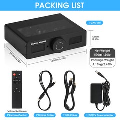 HiFi USB DAC with ESS9038Q2M AK4493 Digital to Analog Audio Converter DSD256