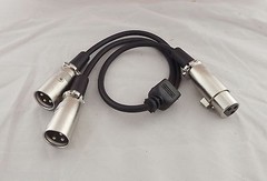 1x Premium XLR Female Jack To 2 XLR Male Plug Mic Audio Cable Adapter 1.5Ft 0.5M