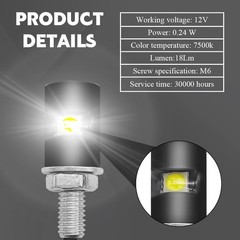 2PCS License Plate Light, LED Tag Lights, Super Bright 12V Waterproof License Pl