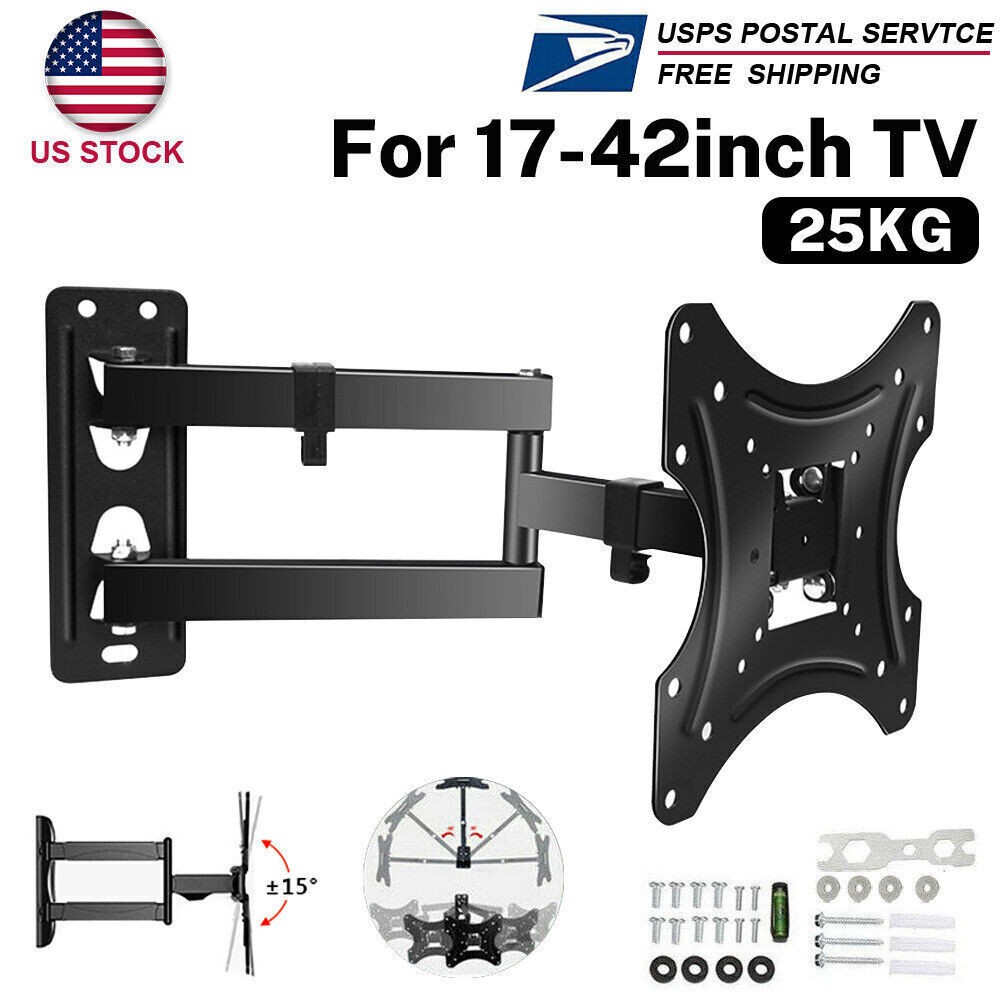 Full Motion Articulating TV Wall Mount for 12″-42″ LED/LCD TV Monitor Adjustable