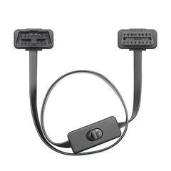 OBD2 16 Pin Male To Female Extension Cable Diagnostic Tool With Power Switch
