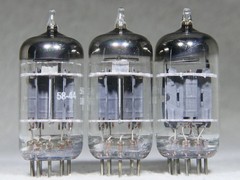 Matched Trio GE Five Star 5751/12AX7/ECC83 Triple Mica O-Getter USA Very Strong
