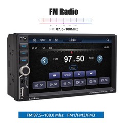 Double 2 DIN 7 in Wireless Apple Carplay Car Stereo Head Unit HD Screen FM Radio