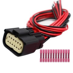 LED Headlights 12-Pin Connector For GMC Sierra 1500 2022-2025 Pigtail Harness