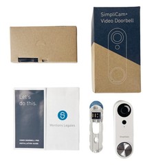 SimpliSafe Wired Wi-Fi video Doorbell Pro 1080p HD Smart security Camera White