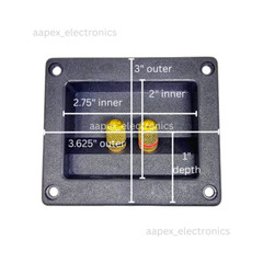 2 Pcs Speaker Box Banana Screw Rectangular Terminal Cup w/ Holes 3.625″ x 3″