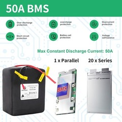 60V 20Ah Battery Pack Li_thium Lifepo4 for B_ike 1500W Ele c/tric Motor 50A BMS