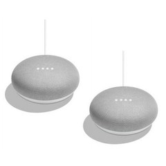 Google Home Mini Smart Assistant – Chalk (GA00377-US) 2 Pack