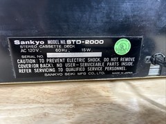 Sankyo STD-2000 Stereo Cassette Deck Tested, Limited Working Order