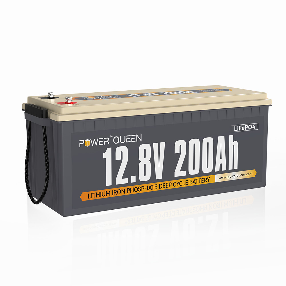 Power Queen 12V 200Ah LiFePO4 Lithium Battery 2560Wh w/BMS for Solar RV Marine
