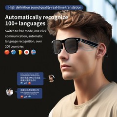 AI Smart Glasses Bluetooth Call Audio Translation for Men and Women Work Glasses