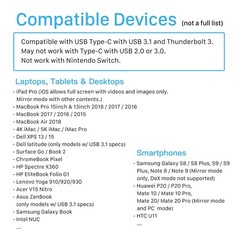 USB to HDMI Adatper 23cm – 4K 60Hz – 24K Gold Plated Connectors, USB 3.1 & Th…