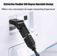 HDMI Male to Female Right Angle Connector Adapter 90 180 270 360 degrees