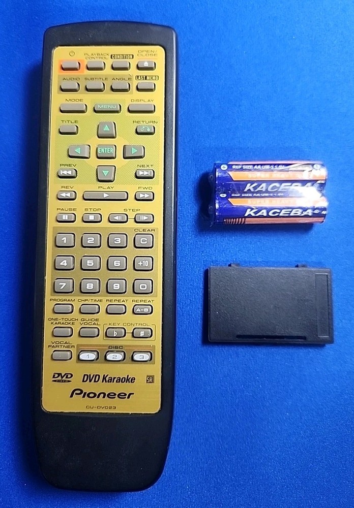 Original Pioneer CU-DVD23 Remote Control Black & Gold DVD Karaoke Remote