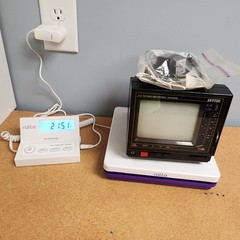 Vintage SKYTEK 4.5″ Mini Portable Black & White Television 80s For Parts Repair