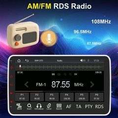 Wireless Apple CarPlay Android Auto 10.1″ Single 1 DIN Car Stereo Head Unit AUX