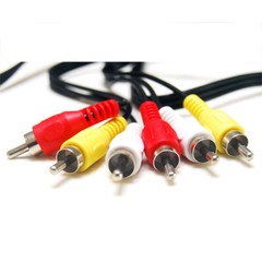 3 RCA to 3 RCA Male To Male Composite Audio Video AV Cable For VCR DVD 1-5PCS