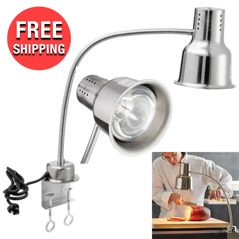 Commercial Stainless Steel Heat Lamp Food Warmer 24″ Single Arm with Steel Clamp