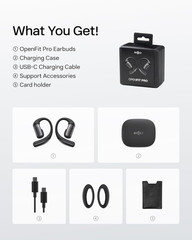 SHOKZ Openfit Pro Open-Ear True Wireless Earbuds with Open-Ear Noise Reduction,