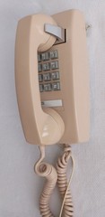 Western Electric Beige 2554 touch tone wall phone works