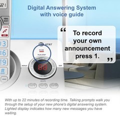 AT&T 3-Handset Answering System with Connect to Cell DL72350