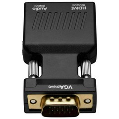 LOT VGA to HDMI Adapter with Audio PC to TV Monitor Projector Converter 1080P