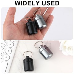 2pcs Ear Plug Carrying Case Keychain, 1 Count (Pack of 2), Black, Grey
