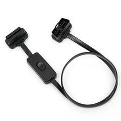 OBD2 16 Pin Male To Female Extension Cable Diagnostic Tool With Power Switch
