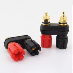 4x Gold Plated 5-way Dual Binding Post Audio Amplifier Terminal 4mm Banana Jack