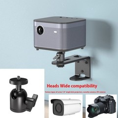 Projector Wall Bracket 360 Rotate Motion Height Adjustment ABS Metal Wall Mount