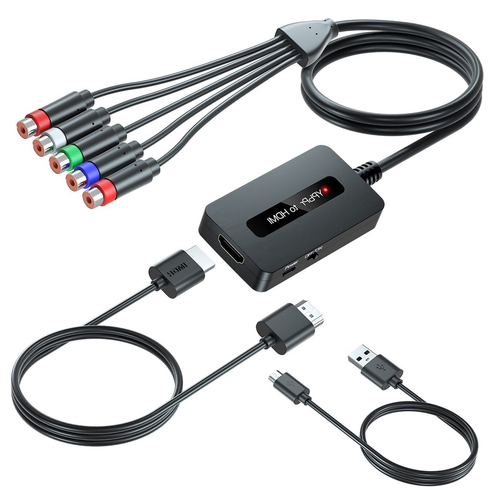 1080P Component to HDMI Adapter for PS2, Wii, Xbox – YPbPr Converter Cable