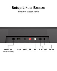 ULTIMEA 7.1 Sound Bar for TV with Subwoofer 330W Virtual Surround System AuraA40