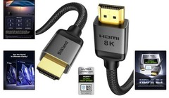 6.6ft HDMI 2.1 Cable with 48Gbps Speed – 4K/8K Support, eARC, Braided Design