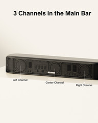 ULTIMEA 7.1ch Virtual Surround Sound Bar for TV w/ Subwoofer 4 Surround Speakers