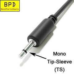 1x 4Ft 120cm – 1/8″ Mono 3.5mm Male to Male Audio Patch Cable Cord TS Plug Mic