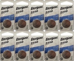 10 Pcs Energizer CR2450 ECR2450 CR 2450 3V Lithium Coin Cell Button Battery