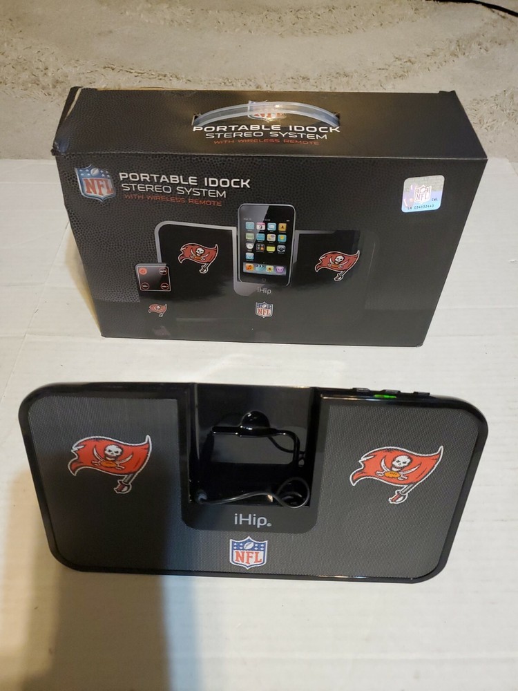 NFL iHip Portable Stereo System Tampa Bay Buccaneers IDOCK Wireless Remote