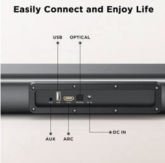 2.2ch Dolby Soundbar, 200W Peak Power, 6 Drivers,2 SUBWOOFER Build-in 35.4″