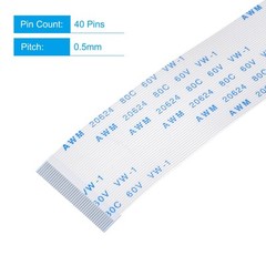 5pcs FFC Ribbon Flat Flexible Cable 40 Pin 0.5mm 500mm B Type for LCD Laptop