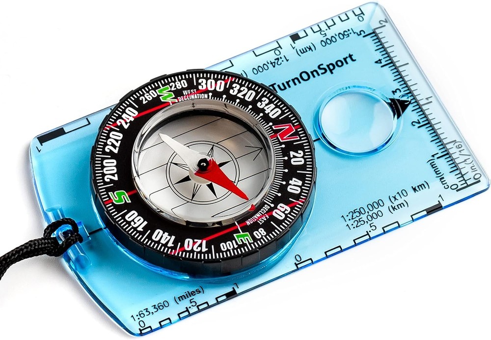 TurnOnSport Orienteering Compass – Advanced Scout for Green Orange