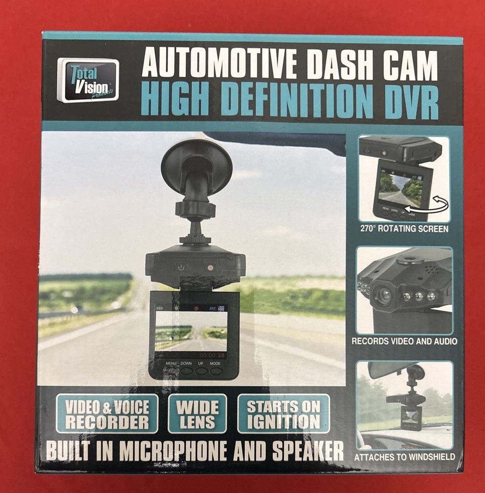 Dash Cam Total Vision Automotive High Definition DVR Records Video Audio Wide