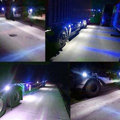 10X Blue LED Side Marker Lights Bullet Clearance Light Truck Trailer Wateproof