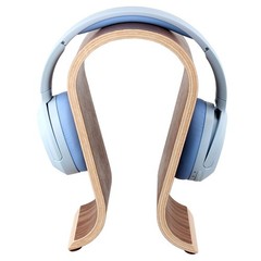 QWORK Wood Headphone Stand Headset Holder, Arch Bridge Design Universal Com…