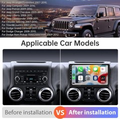 10.1″ For Jeep Wrangler JK 2007-2017 Apple Carplay Android 13 Radio GPS Navi FM