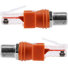 RF to RJ45 Converter Adapter, 2 Pack F Female to RJ45 Male Ethernet Adapter Coax