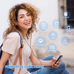128GB Support Bluetooth MP4/MP3 Lossless Music Player FM Radio Recorder SportWz1